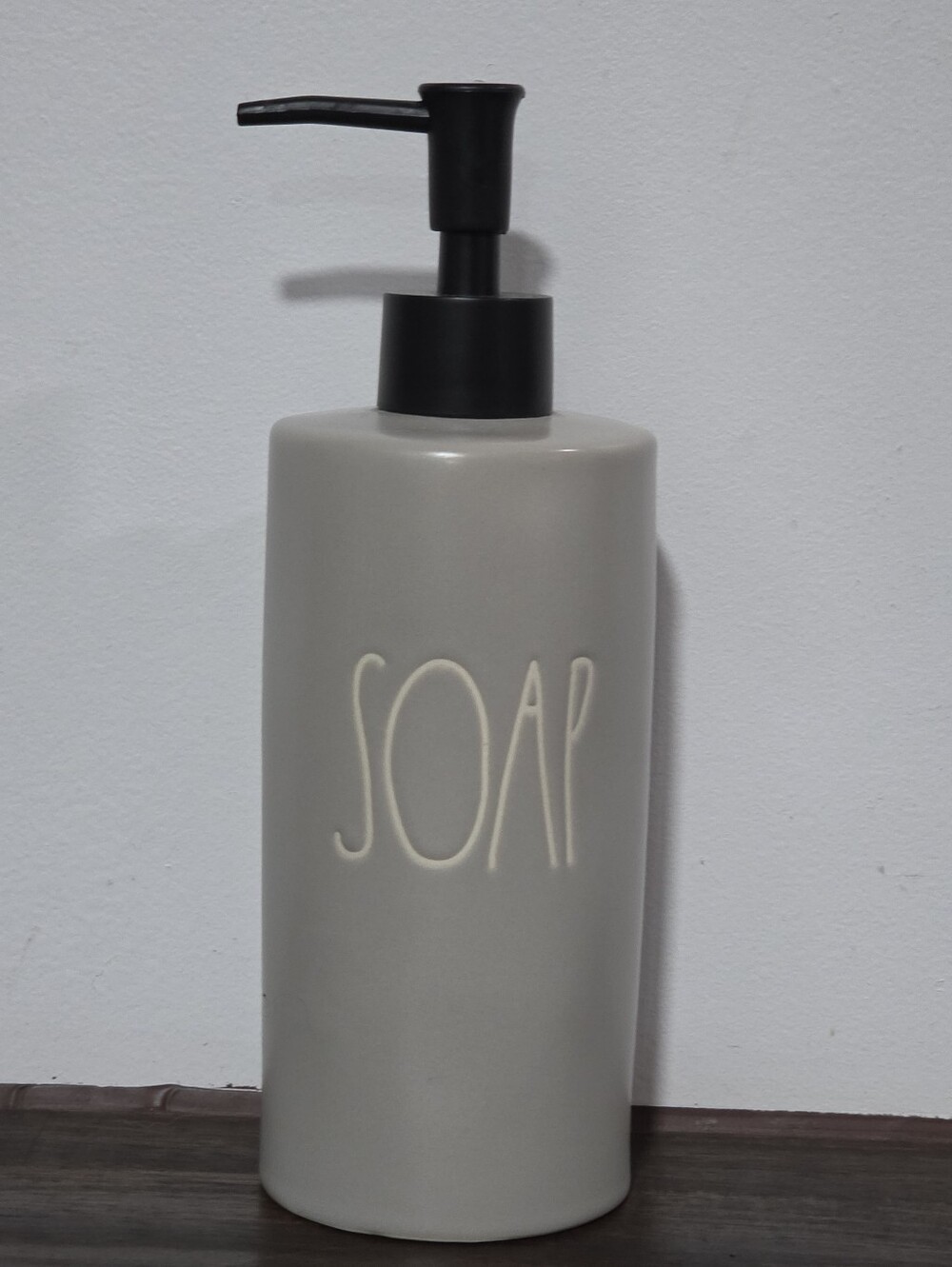 Rae Dunn Ceramic Soap Dispenser with Black Pump
